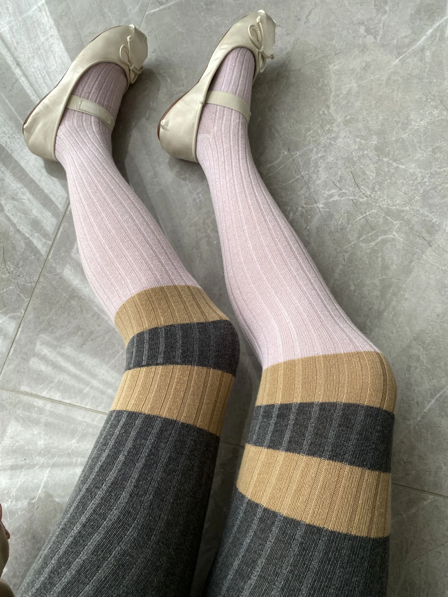 New 928 gold Cotton thread spliced pantyhose