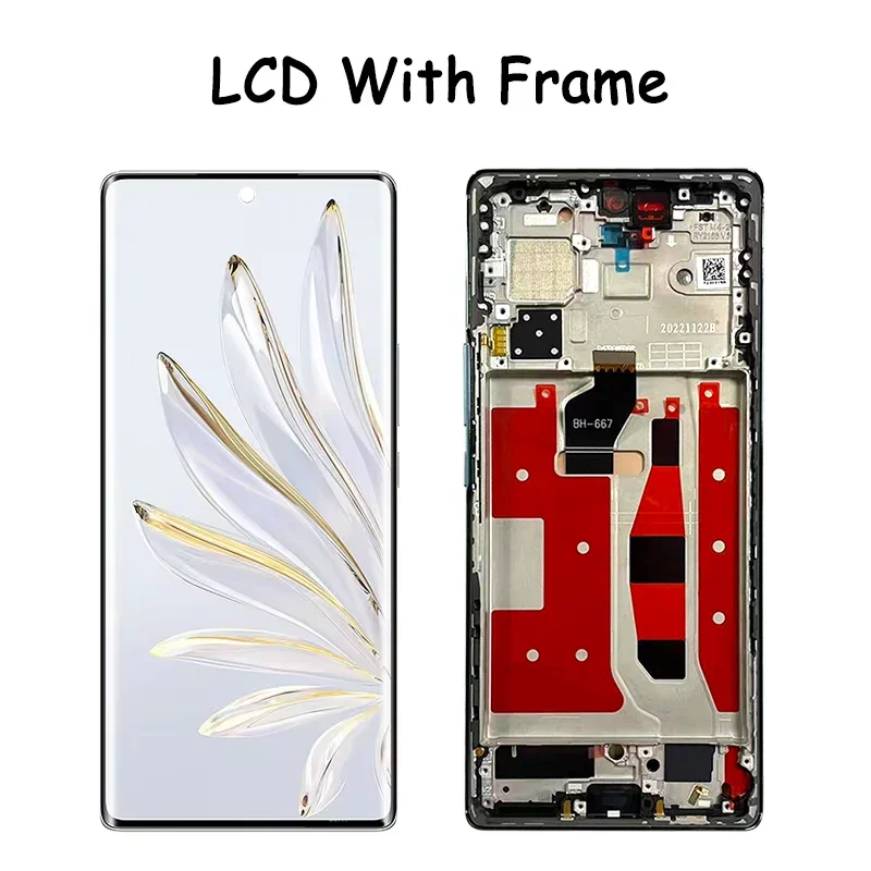 6.67'' AMOLED Nowy Wyświetlacz LCD z Ekranem Dotykowym i Digitizerem z Czytnikiem Linii Papilarnych do Huawei Honor 70 Honor70 FNE-AN00 FNE-NX9 — zdjęcie produktu 4