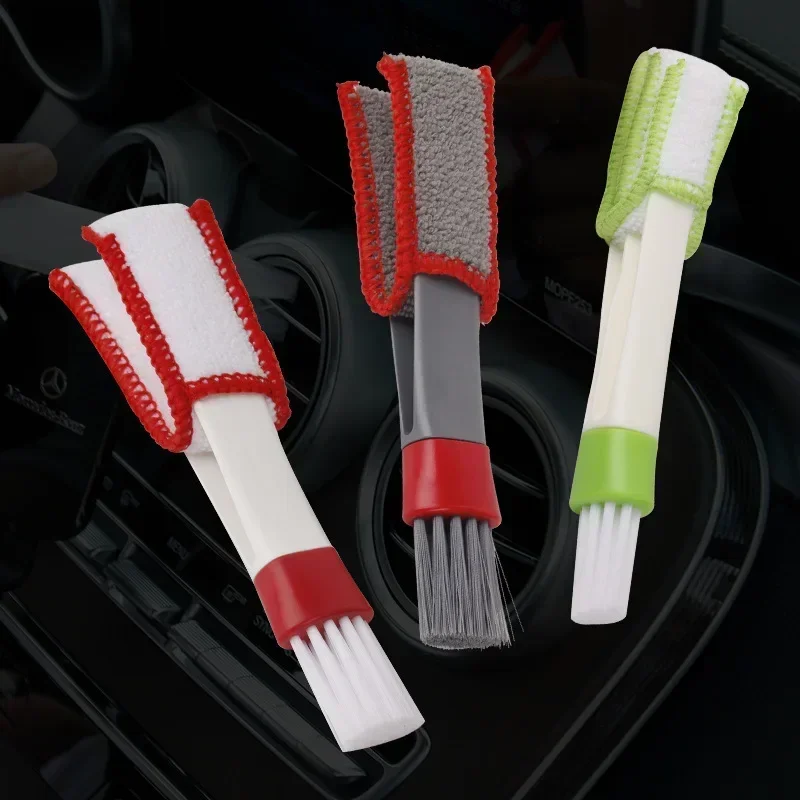 Car air conditioner out of trend brush Car dashboard Dust brush Soft bristle brush Double head Interior cleaning supplies Tools