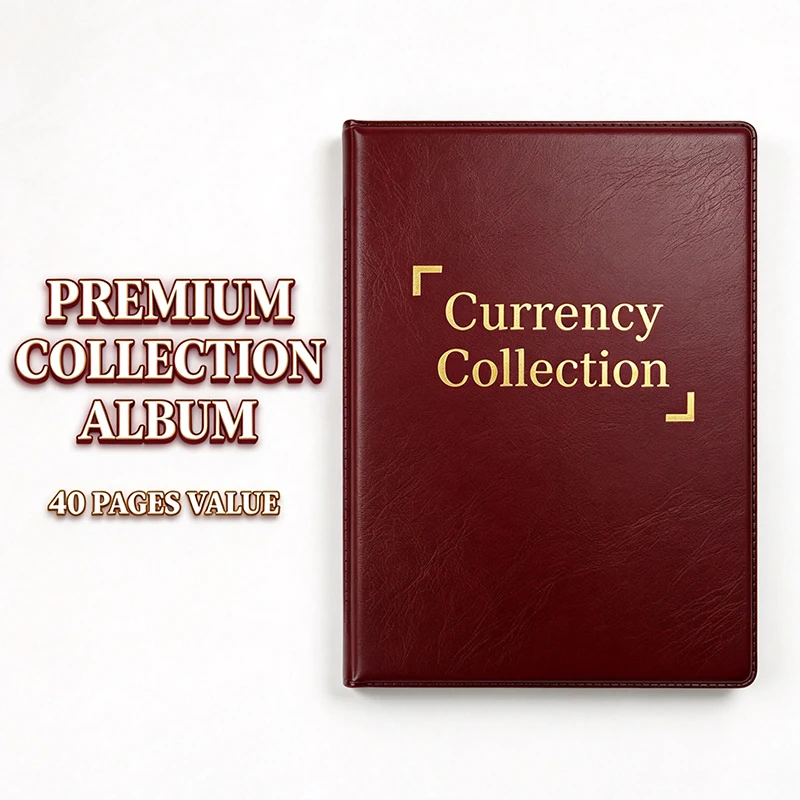 40 Pages Paper Money Collection Album Collection Pockets Loose Leaf Sheet Creative Money Banknote Protective Bag For Collector