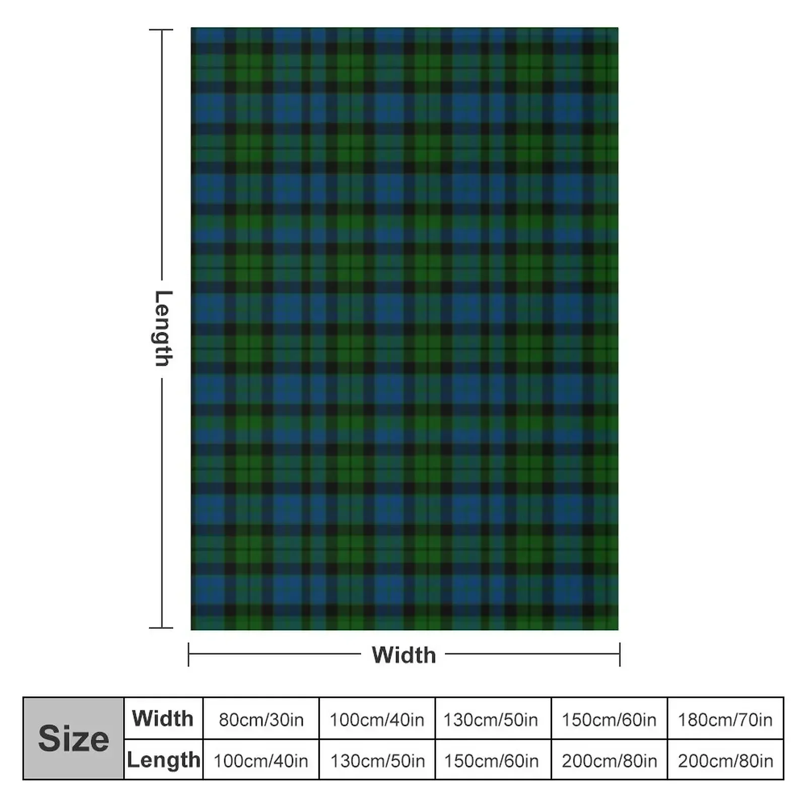 Clan Mackay Tartan Throw Blanket Bed covers Soft Big Blankets