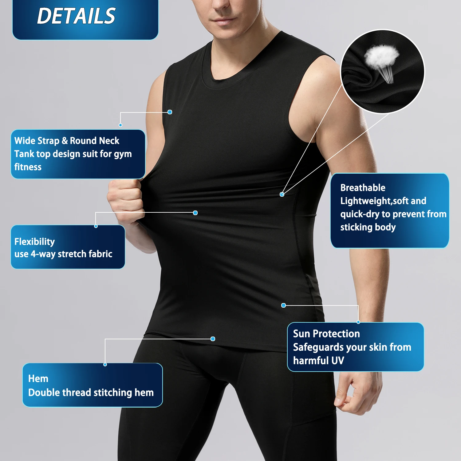 Men Compression Shirts Tank Top Tummy Control Sleeveles Fitness Shirts Slimming Belly Stomach Body Shaper Vest Gym Clothing