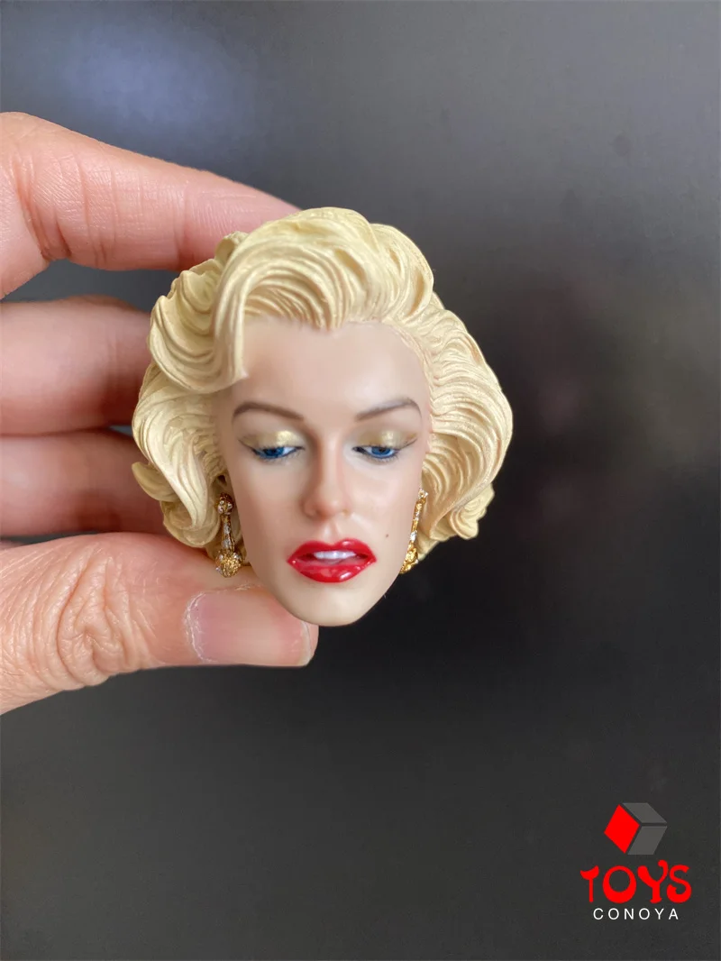 1/6 Scale Marilyn Monroe Head Sculpt Female Soldier Head Carving Model Fit 12'' Action Figure Body Dolls