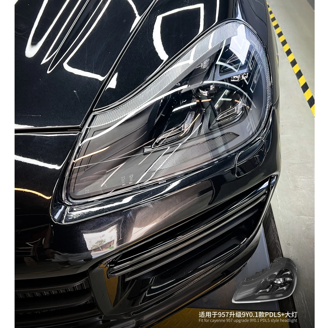 Matrix Headlight Assembly for Porsche Cayenne 957 07-10 modified to 9Y0.1 style Headlamp DRL Low High Beam