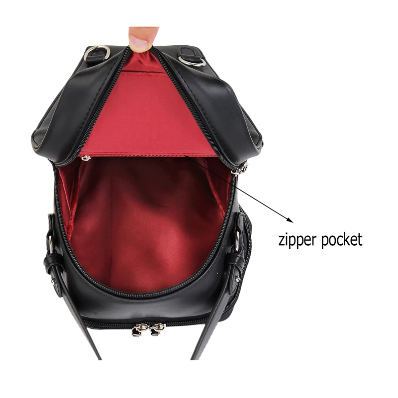 Gothic Punk Sargform Ita Tasche Damen Klare Rucksäcke Dark Lolita Handtasche und Umhängetasche Mädchen Cosplay Designer 2-Einsatz – Detail 4