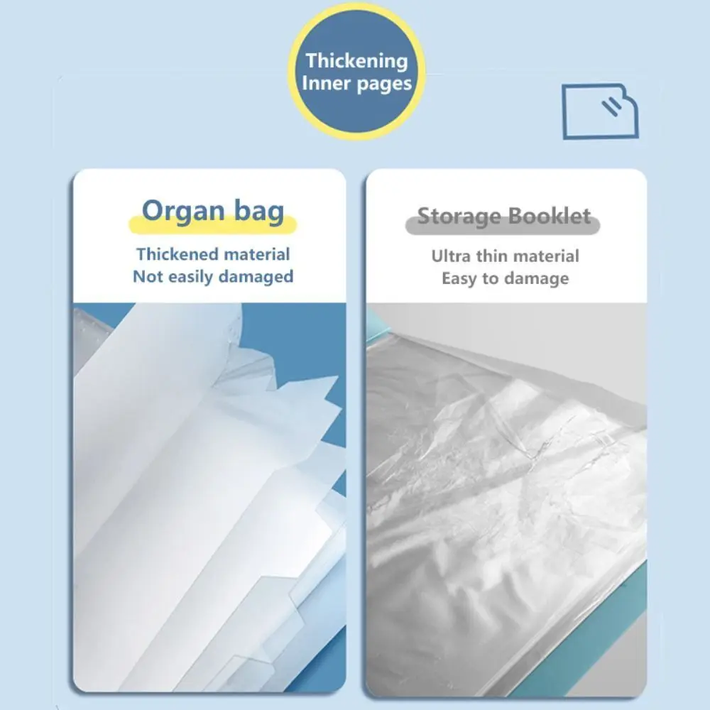 

Cartoon Waterproof A4 File Folder 8 Pockets PP File Organizer Large Capacity Document Bag Office