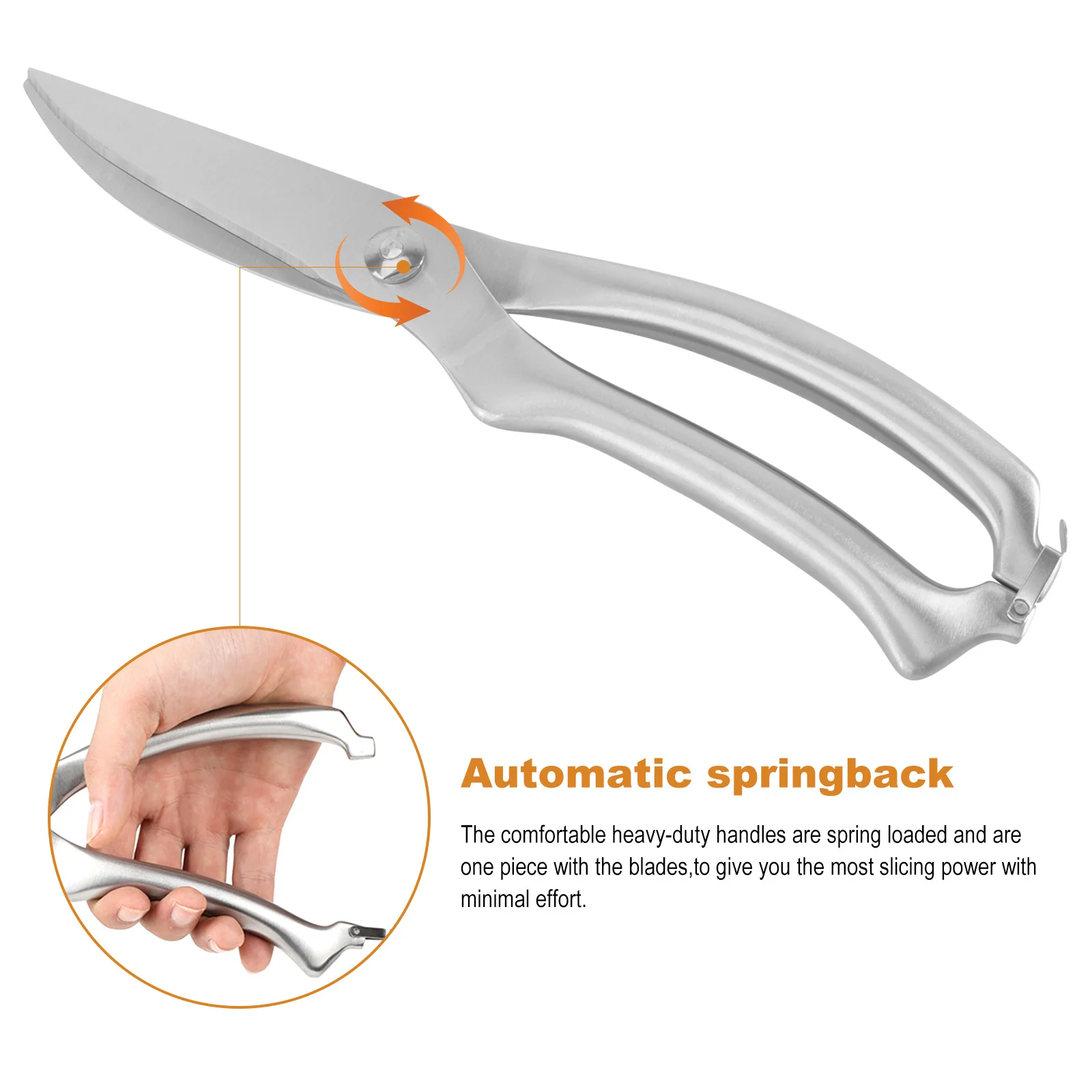 

Stainless Steel Kitchen Scissors Heavy Duty Multifunction Cooking Scissors Chicken Bone Cutter Meat Fish Lobster Vegetables Bbq