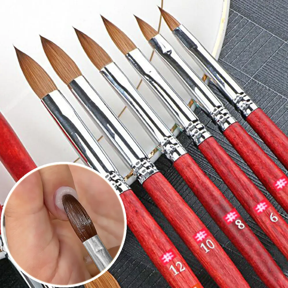 1pcs UV Gel Liquid Powder Carving Pen Nail Brushes For Acrylic Application Acrylic Powder Nail Extension And 3D Nail Carving Bru