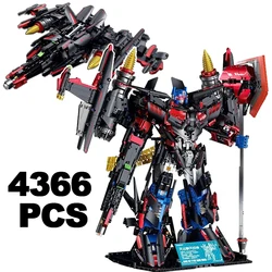 436PCS Technical 2in1 Mechanical Warrior Knight Of War Building Blocks Warplane Armor Robot Model Brick Toy Kids Adult For Gifts