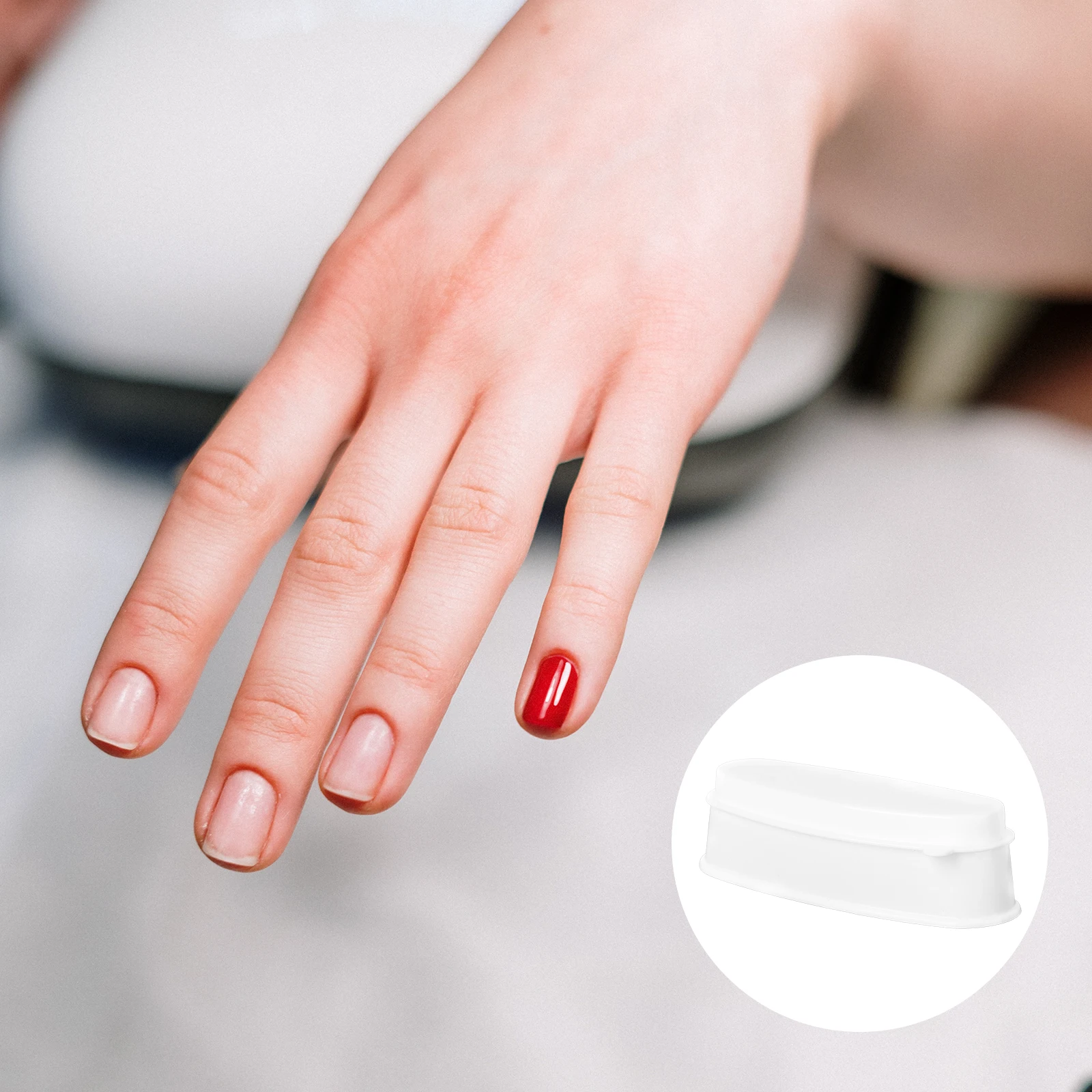 

2 Pcs French Nail Powder Box Nails Dipping Tray Art Tool Manicure Case Container