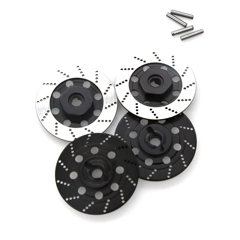 Metal 12mm Wheel Hex Hub Adapter with Brake Disc for 1/10 Scale RC On-Road Car Upgrade Compatible with Tamiya TT01/TT02 HPI HSP