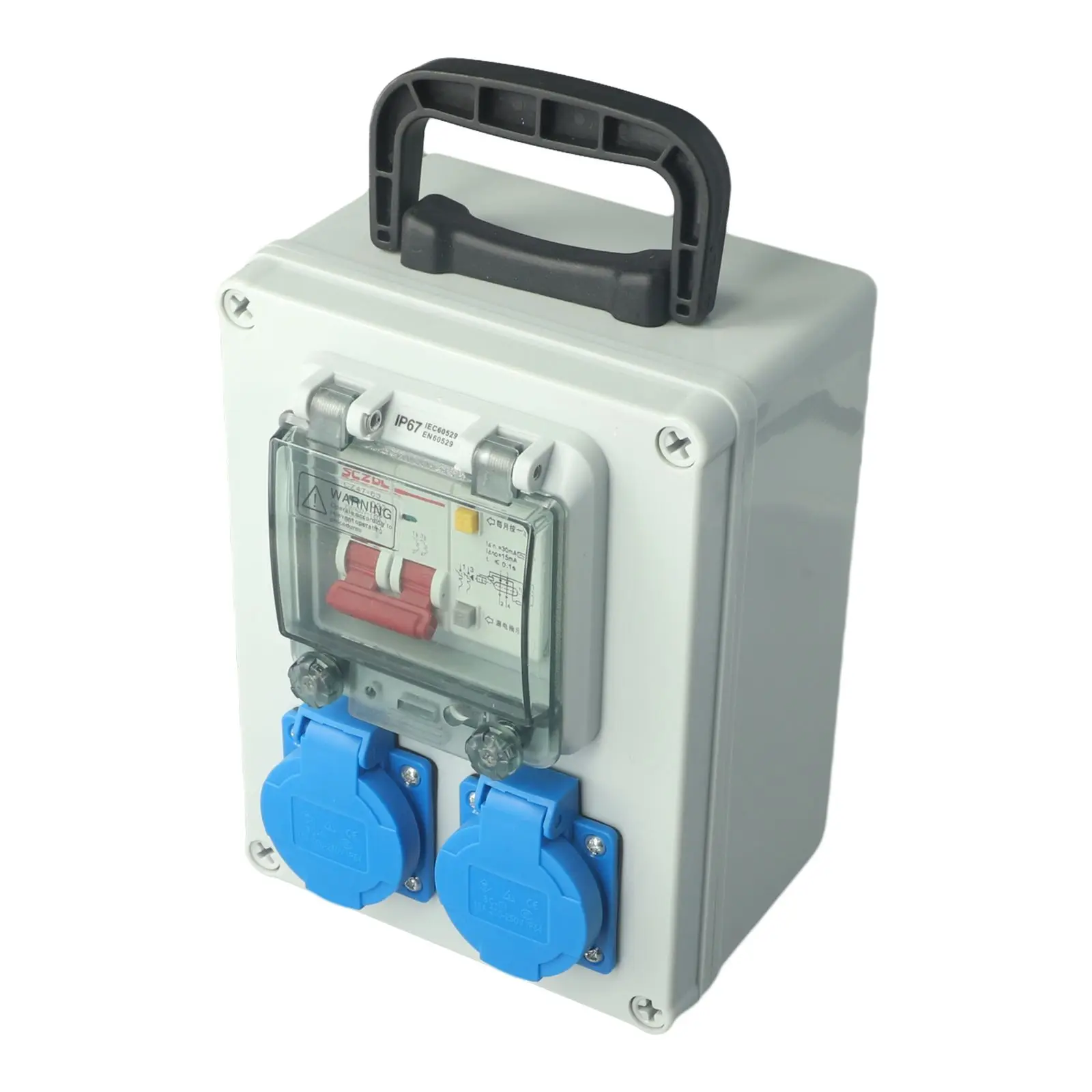 Secure Construction Power Distributor Wall Power Distributor with Switch Dual Functionality for Circuit Control