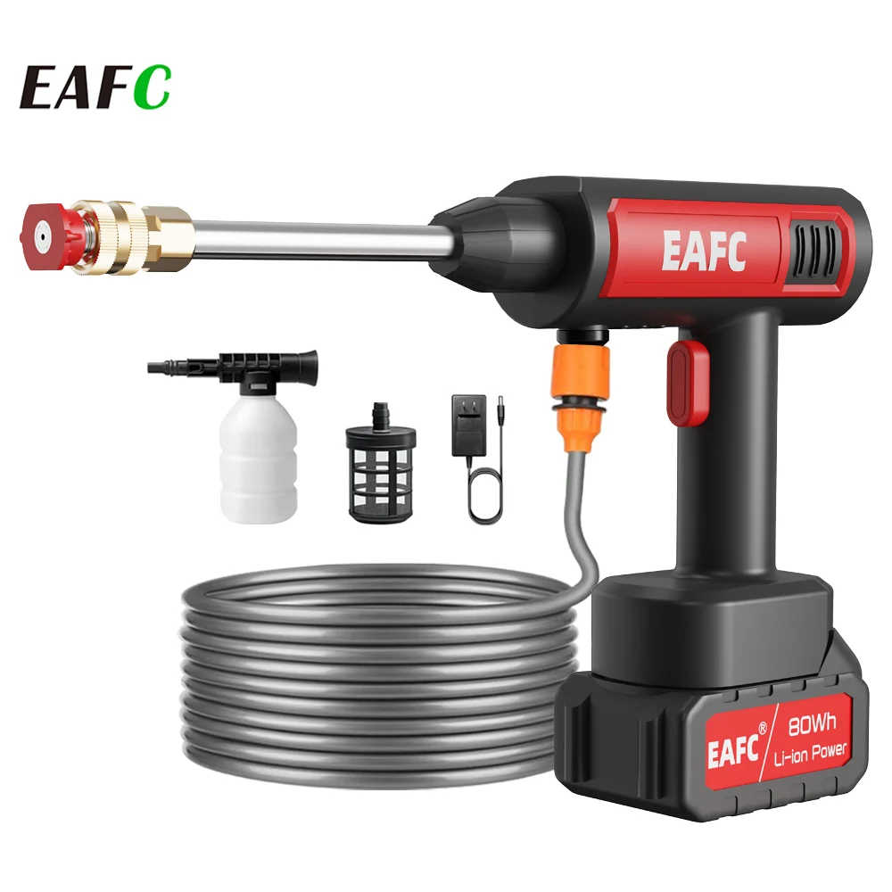 

Беспроводной электрический пистолет для мойки автомобилей высокого давления 60 бар, принадлежности для мойки пены, генератор распылителя, машина для чистки автомойки