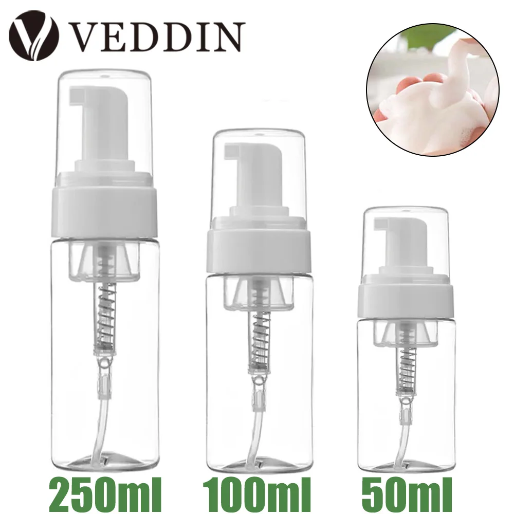 

200/100/50ml Tattoo Foam Bottles DIY Clear Foam Bubble Empty Bottle Soap Blister Press Diffuser Pump Bottle Tattoo Accessories