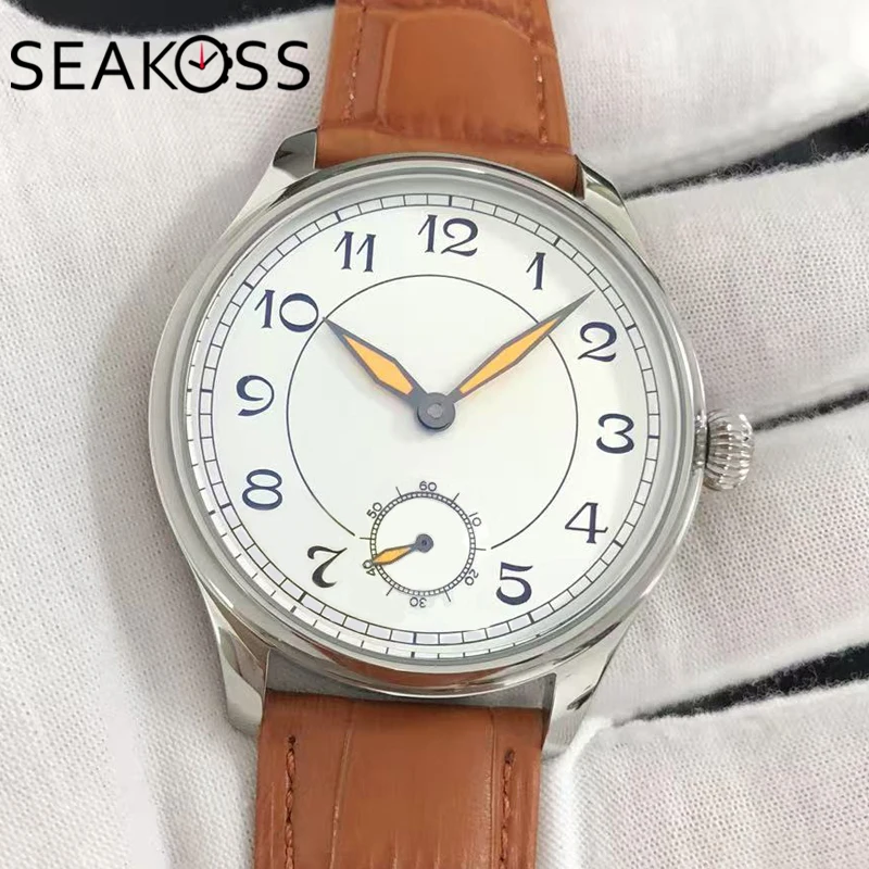 

SEAKOSS 44 мм классические часы-пилот серии Seagull ST3621 механический механизм с ручным управлением, корпус из нержавеющей стали, механические часы 0625