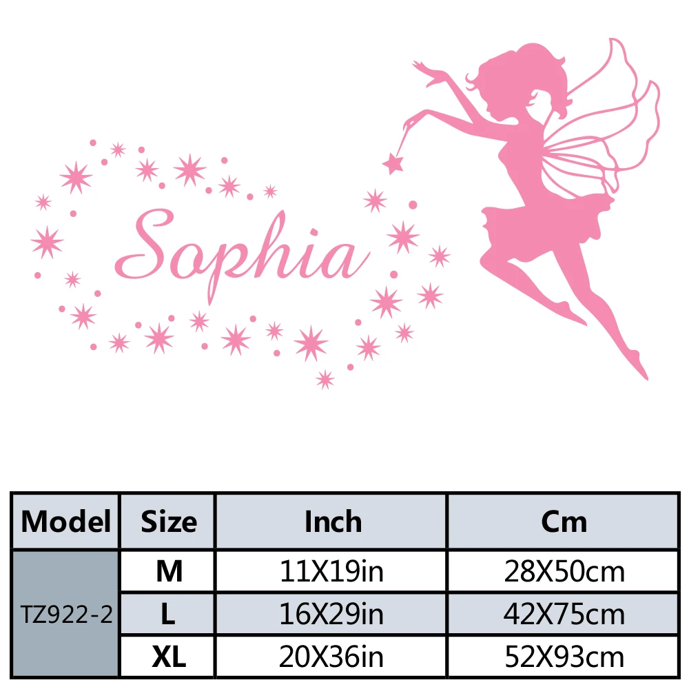 1pc Fun Personalize Custom Name Elf Cartoon Wall Decals Pvc Mural Art Diy Poster For Bedroom Vinyl Mural Decal