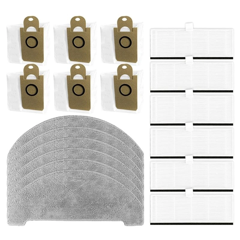 Eco-friendly Replacement Accessories For Honiture T10, IMILAB V1 Vacuum Cleaner- HEPA Filter, Mop Cloth, Dust Bag(18Pcs)
