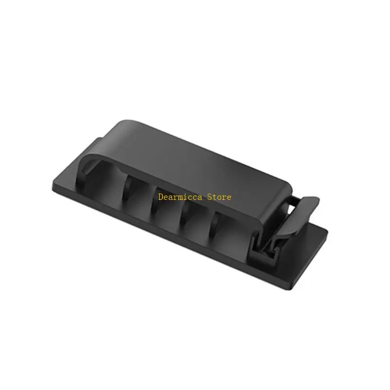 

P0UE Pack of 10 Practical Wire Clip with Adhesive Base for Cable Organization and Prevention of Tangles Wire Home or Work