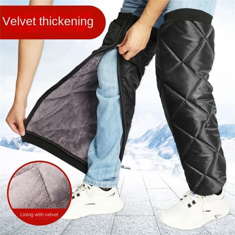 

Warm Leg Sleeves Waterproof Motorcycle Knee Pads Zipper Leg Warmer Winter Thermal Knee Brace Motorcycle Leg Guards Knee Pads