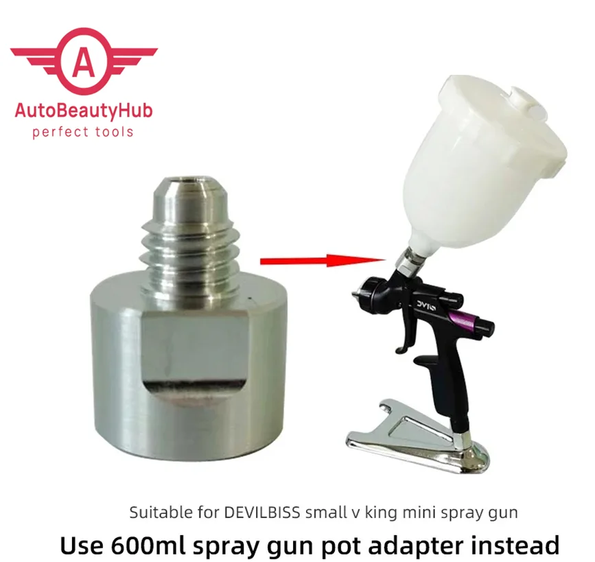 

Мини-адаптер для распылителя Devilbiss от M10 до M14, адаптер для автомобильного краскового пистолета, совместимый с краски от 125 до 600 мл