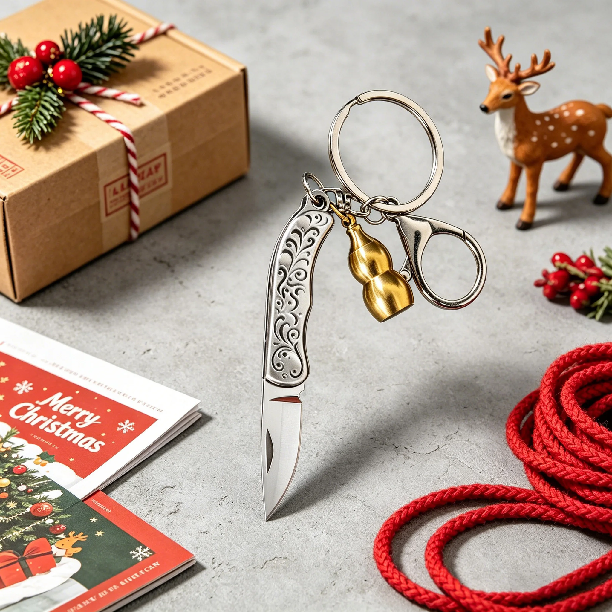 

1PC， Multifunctional Mini Pocket Folding Knife High Hardness Sharp Blade EDC Utility Tool Portable Outdoor Keychain Cutting Tool