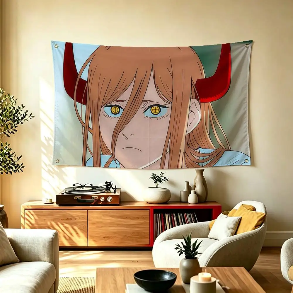 Cool Anime Character P-Power  Flags Wall Hanging Tapestry Outdoor Garage Room Decorative flag Background Blanket