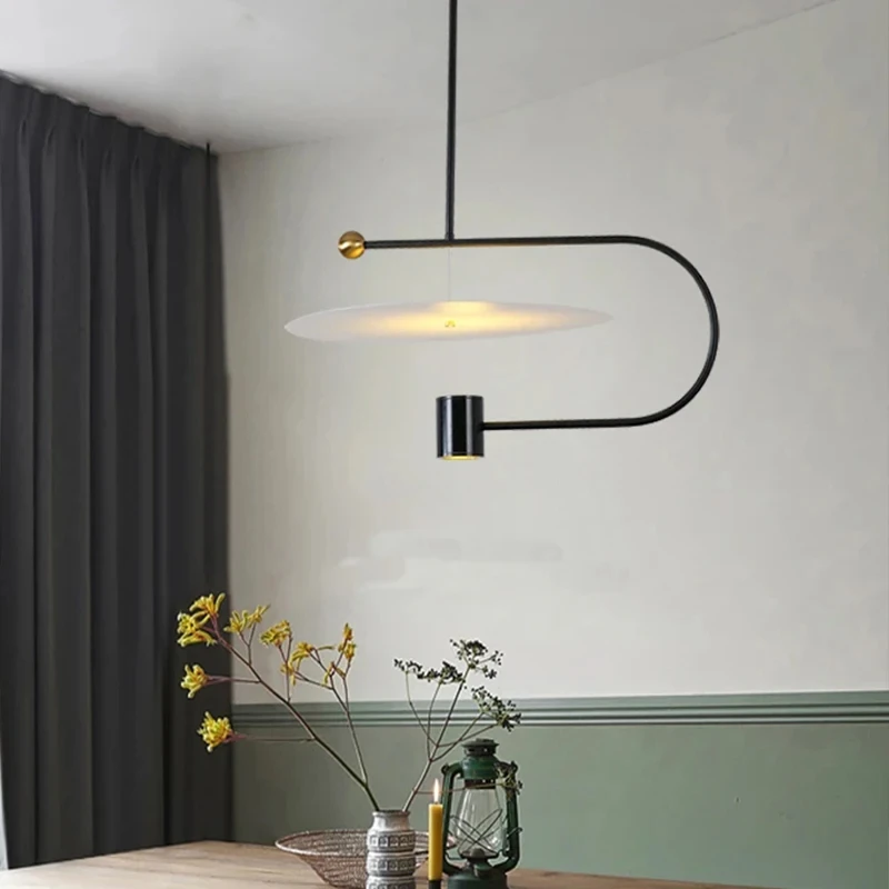 Скандинавский U-образный дизайн, подвесной светильник для столовой, современный домашний декор, барный стол, потолочная люстра, кафе, офисные столы, подвесной светильник