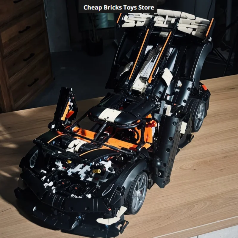 Model V8 Racing Car Supercar Hypercar Christmas Toy Gifts Moc Technical Vehicles Bricks Building Blocks 4104pcs for Family Decor
