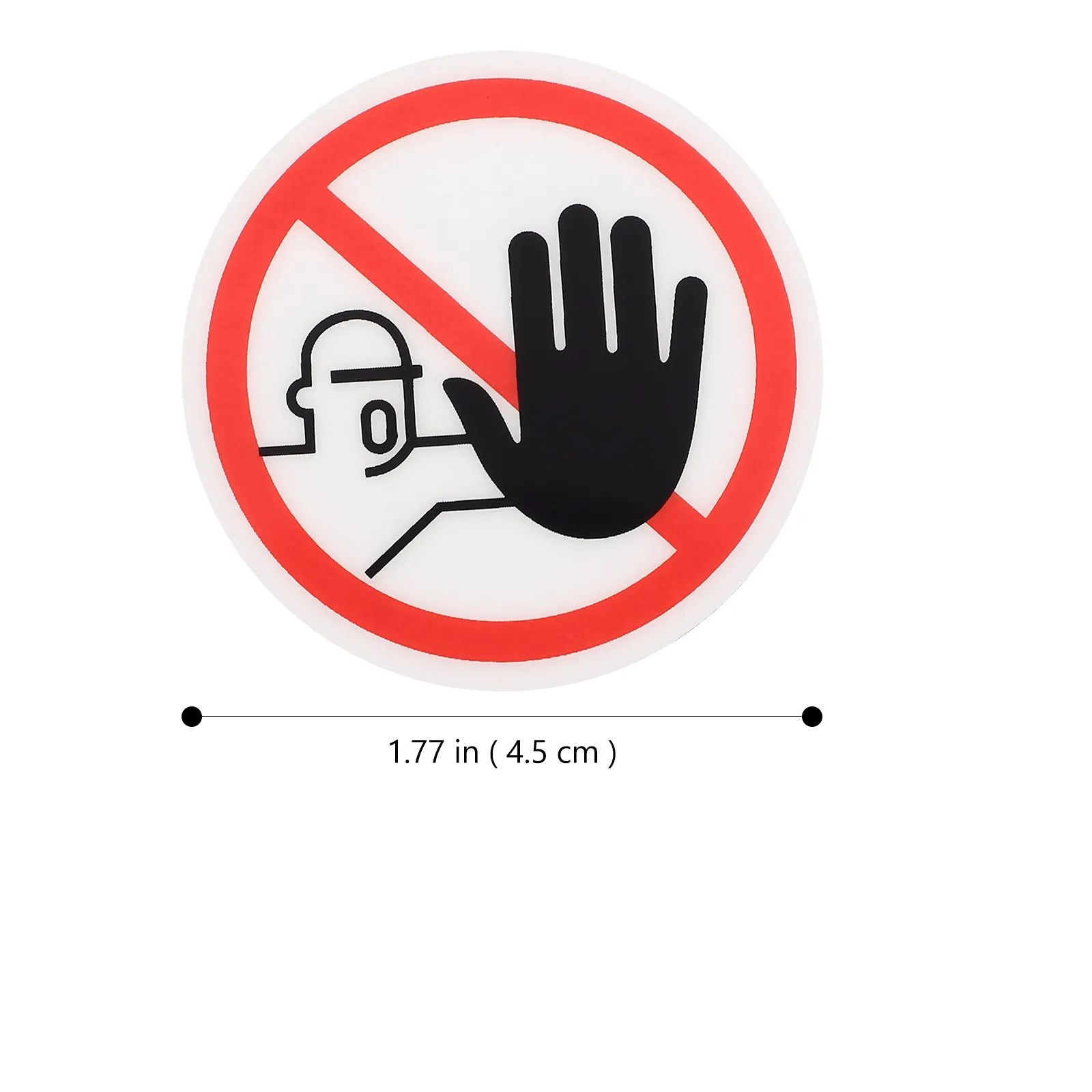 2Pcs Do Not Touch Safety Warning Sign Bright Color PVC Sticker Adhesive Decal for Industrial Commercial Buildings