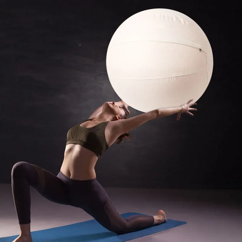 75cm Linen Yoga Ball Cover Balance Ball Protector Non-slip Fitness Ball Cover Gym Yoga Pilates Fitness Bodybuilding Accessories