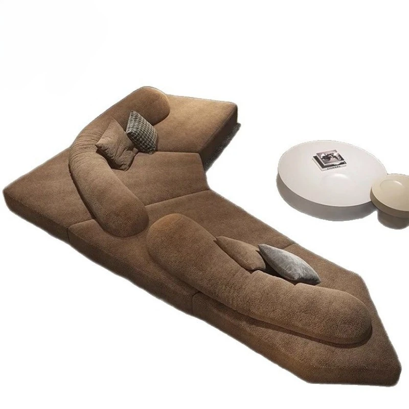 Italian Minimalist Rock Fabric Sofa Italian Large Apartment Special-shaped Module Living Room Combination Villa Daping