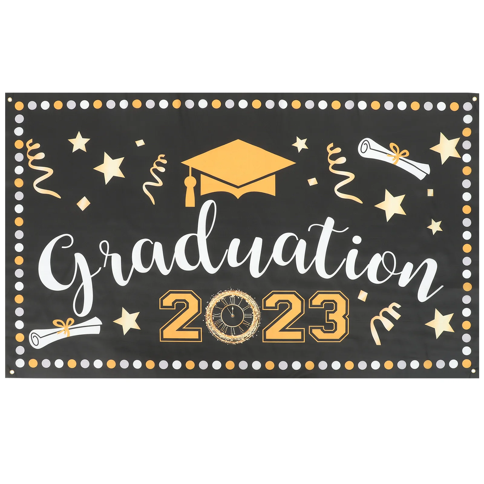 

Graduation 2023 Background Banner Polyester Smooth Touch Hanging Graduation Party Decoration Photo Backdrop Grad Themed Backdrop