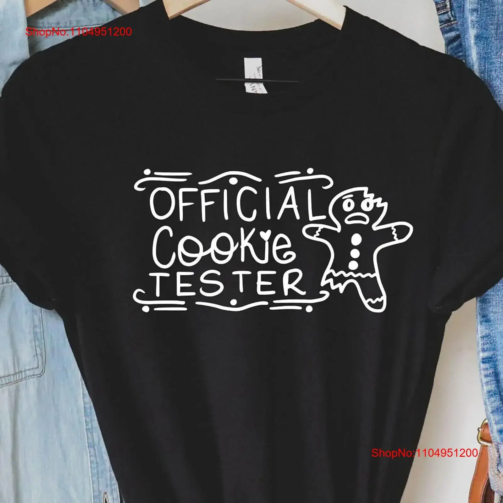 

Official Cookie Baker T Shirt Tester Christmas Couple Matching Family GifT vintage Washed Top For Everyday Wear Comfortable