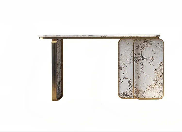 

Современный простой пристенный столик для прихожей/коридора, мраморный, для дома/гостиной