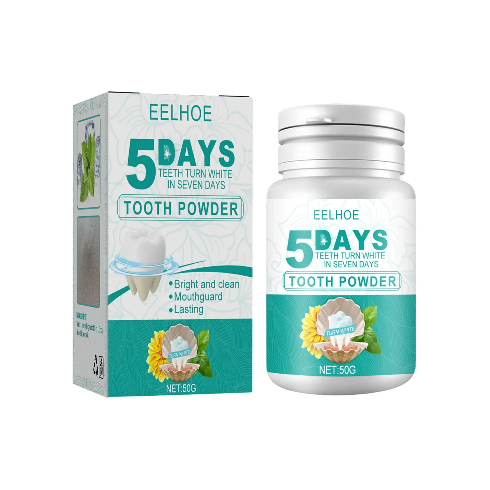 EELHOE Natural Teeth Whitening Powder - Effective Plaque & Tartar Removal Gentle on Sensitive Teeth | Oral Hygiene Care Solution