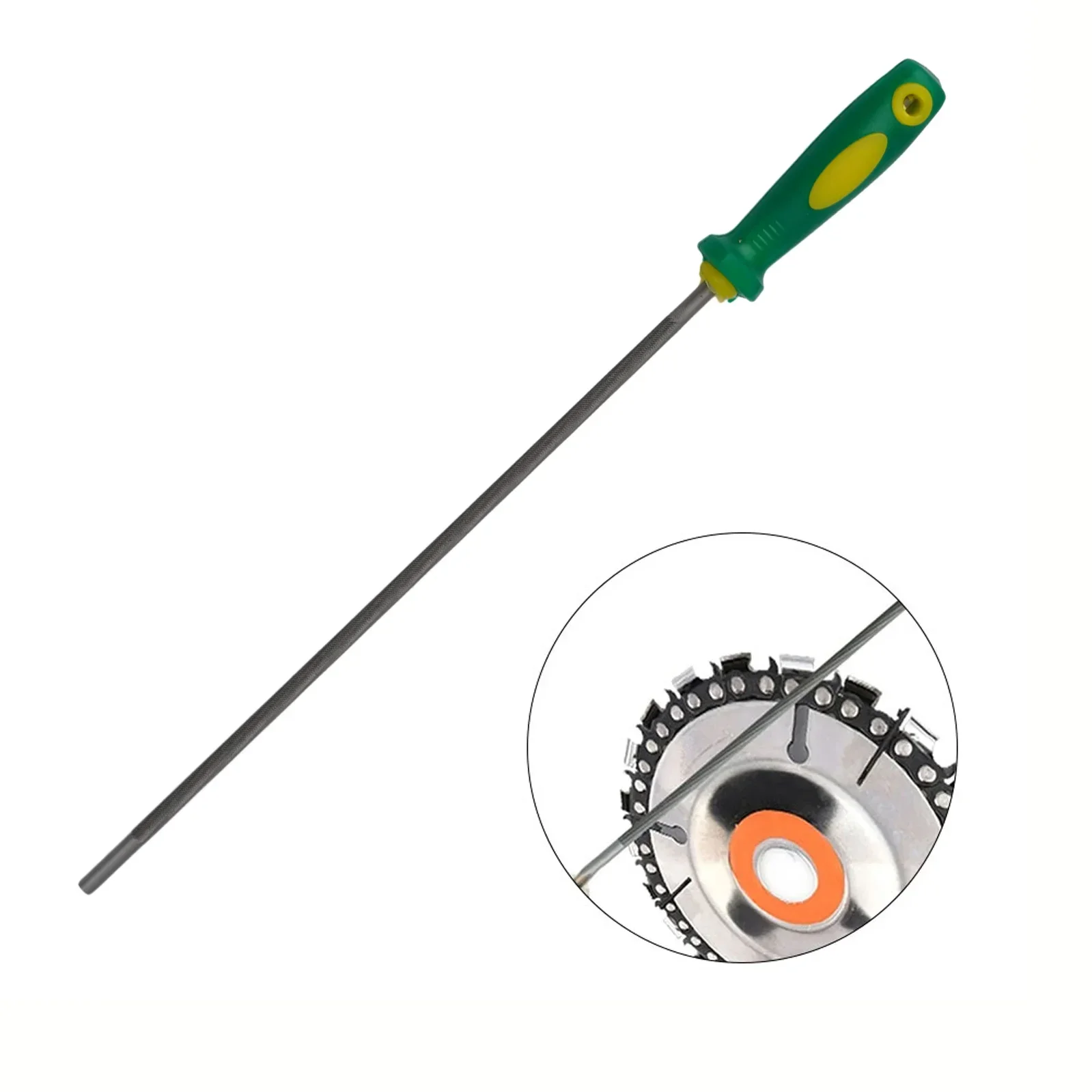 

Easy To Use Chainsaw Sharpening File High Carbon Steel Plastic Handle 11.22 Inches Length 4.8mm Diameter 4mm Diameter