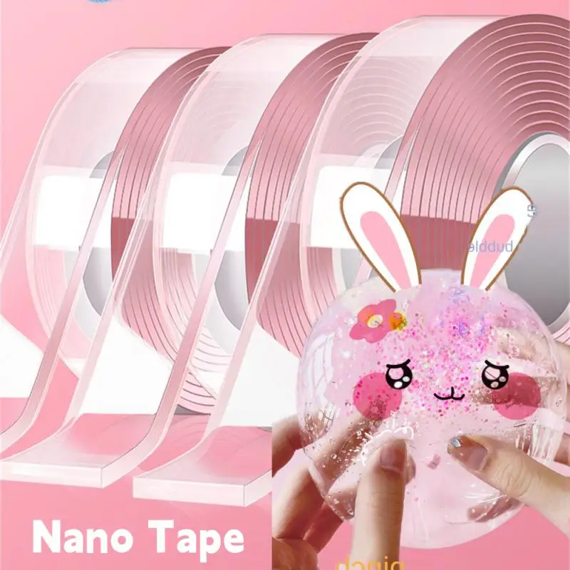 

Multipurpose Nano Tape Blowable Bubble Tapes Reusable Traceless High Sticky Transparent Double-sided Adhesive For Home-appliance