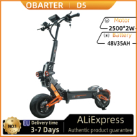 OBARTER D5 Electric Scooter 12inch Vacuum Tire 2*2500W Motor 60-70km/h Max Speed Removable 35Ah Battery for 60-120km Super Range