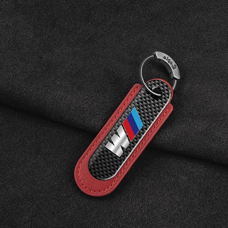 سيارة ألياف الكربون حامل سلسلة مفاتيح الديكور التصميم كيرينغ لسيارات BMW M E30 E39 E46 E90 E93 E60 F10 M5 M6 M7 X4 اكسسوارات السيارات #1
