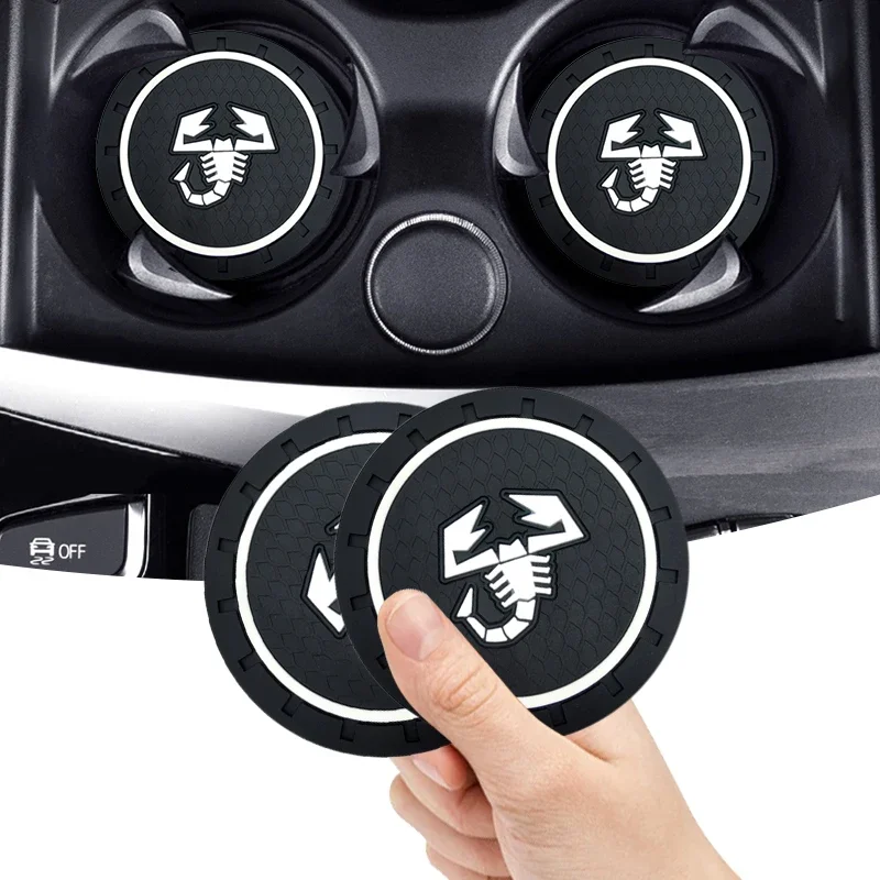 

2 шт. автомобильная подставка для чашки с водой, нескользящий коврик для Abarth 500 Punto Ducato Freemont Stilo Panda Bravo, аксессуары для стайлинга автомобилей