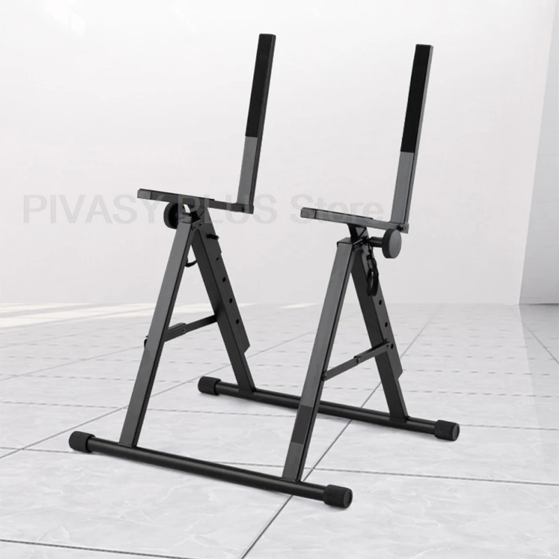 

68KG Capacity Speakers Stand 43-61CM Height Adjustable Audio Rack Steel Amp Support For Amplifier Electric Guitar Studio Monitor