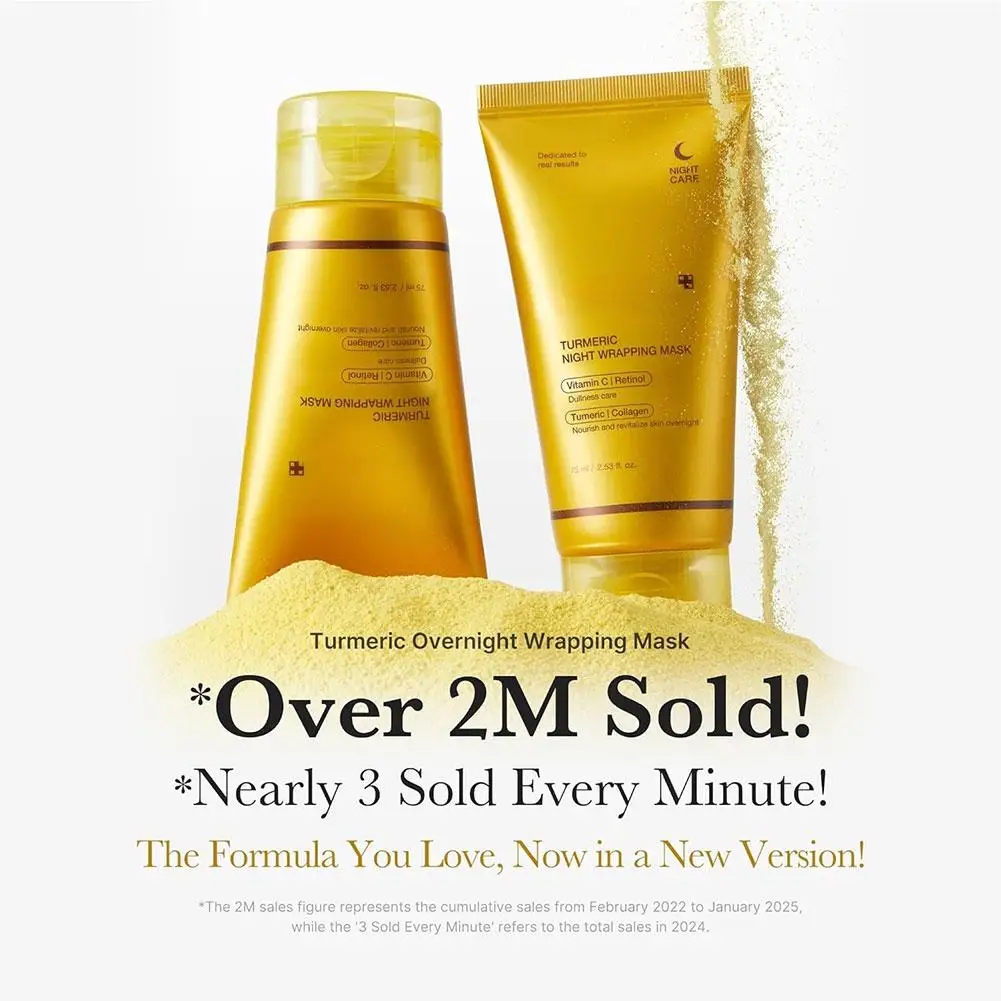 الكركم الكولاجين العميق تقشر قناع المضادة للتجاعيد رفع أقنعة العناية بالبشرة الكورية للعناية بالبشرة الليلية ترطيب تعزيز لطيف
