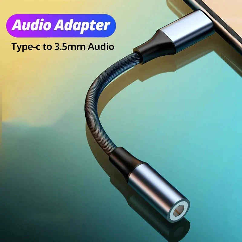 1/2/4/6 pces usb c 3.5 jack cabo de áudio usb c para 3 5 mm jack aux adaptador acessórios do telefone cabo adaptador adaptador usb fone de ouvido