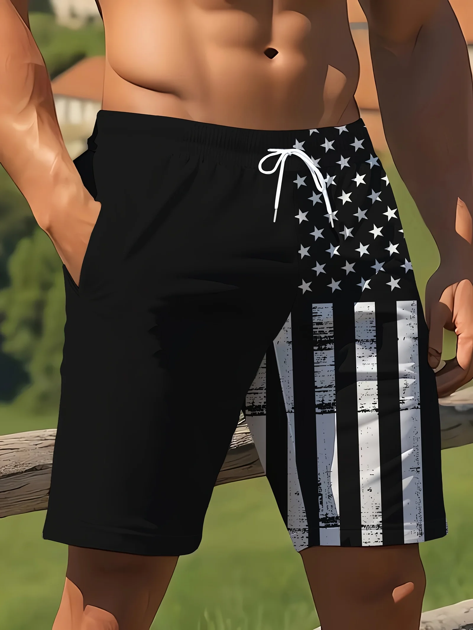 

Новые мужские шорты с принтом флага 2026 года, летние быстросохнущие пляжные шорты, мужская повседневная спортивная одежда для бега, дышащие шорты