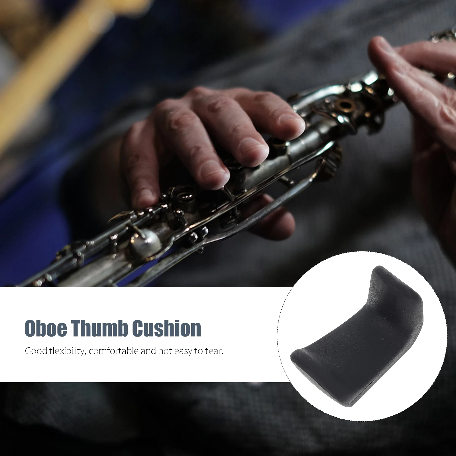 

Finger Rest Clarinet Thumb Cushion for Musical Instrument Wide Application Oboe Pad Rubber Mat Support Replacement