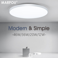 MARPOU Ultra Thin Round 47CM Led Ceiling Lights 46W 36W 20W 12W Ceiling Led Modern for Kitchen Bedroom Living Room Bathroom 220V