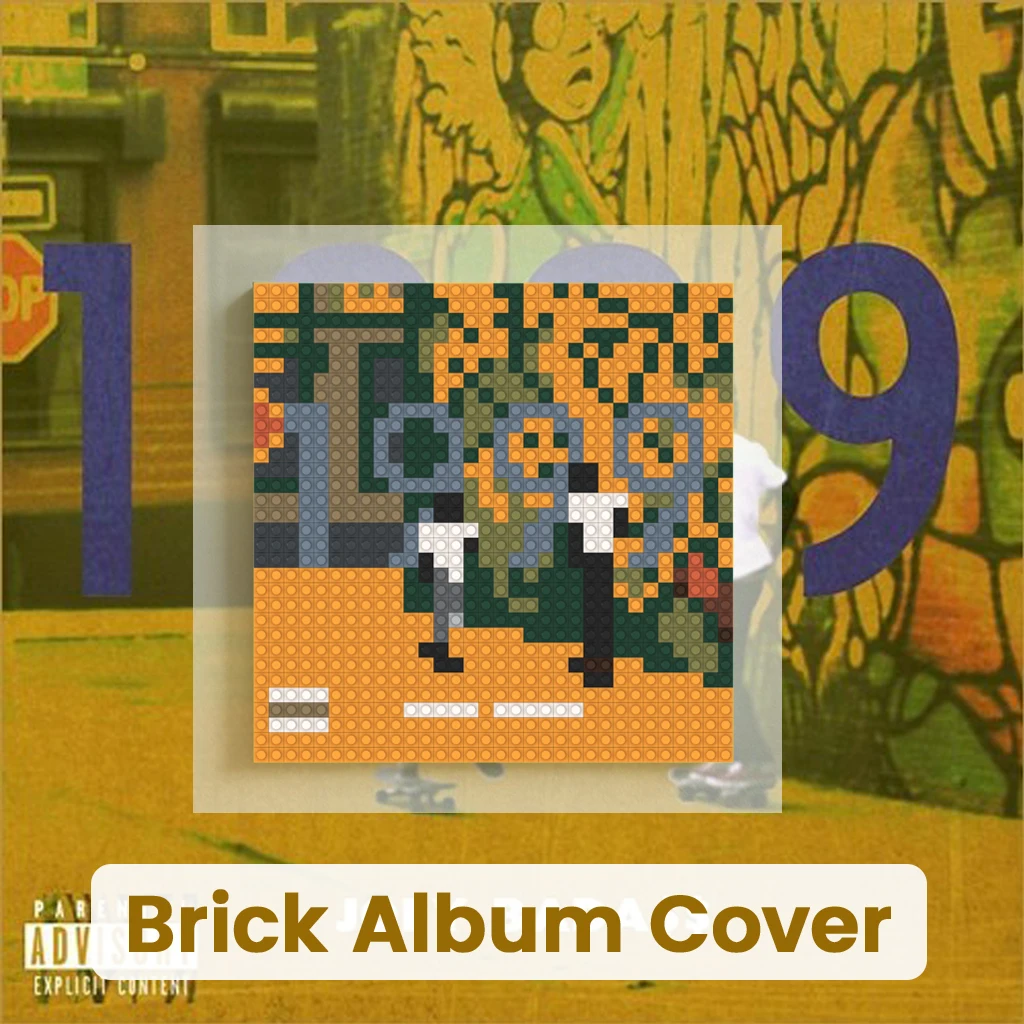 

Постер с обложкой альбома Joey Bada$$ в стиле хип-хоп и рэп, конструктор MOC, мозаика из кирпичиков, настенное искусство, пиксельная живопись по мотивам альбома