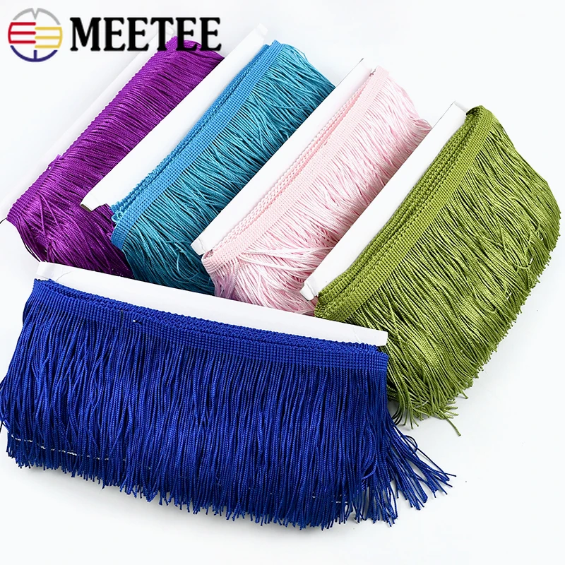 

5/10M 10cm Polyester Fringe Tassels Latin Dance Dress Decorative Trimmings Lace Ribbon Curtain Clothes DIY Crafts Accessories