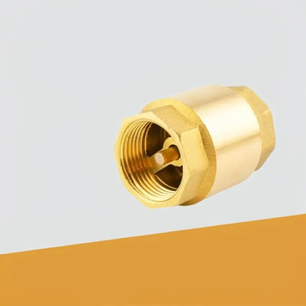 Durable Brass Vertical Check Valve Threaded Pipe Connector Spring Loaded One Way Non Return Flow Controller