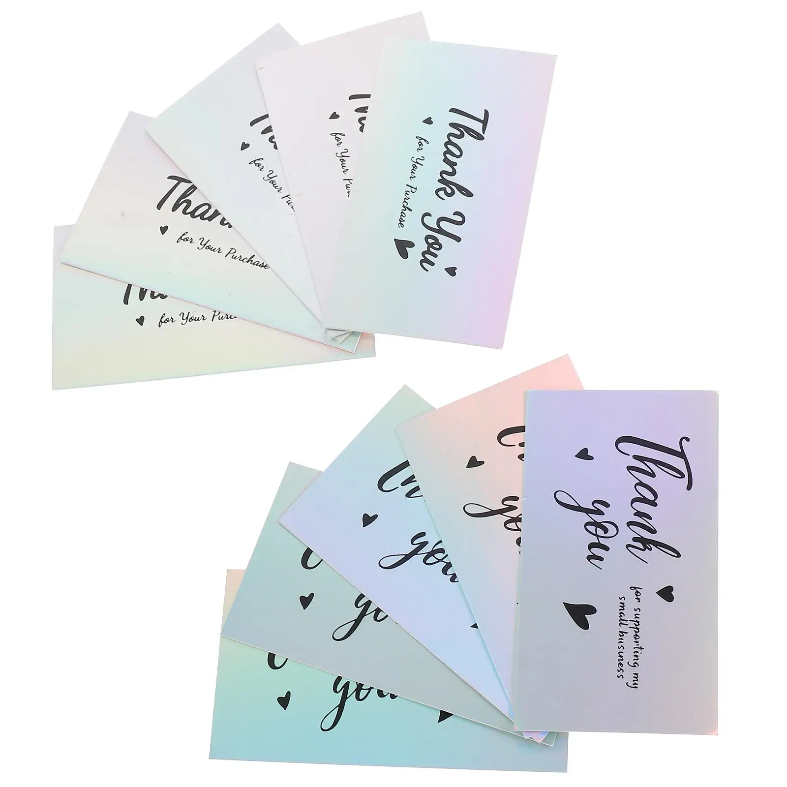 

50 Pcs Thank You Business Owners Lightweight Portable Greeting Cards Opening Gift Colorful Paper Cards Small Store